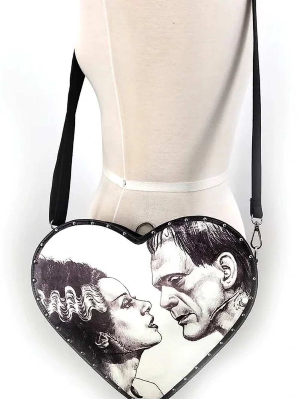 Glow In The Dark Heart Shape Frank W/ Bride Backpack - Picture 3 of 5